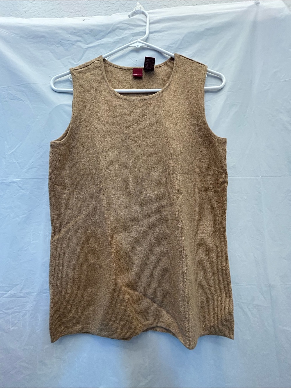 Merona Sleeveless Knit Tank Top - Tan Sz M Nylon NWNT